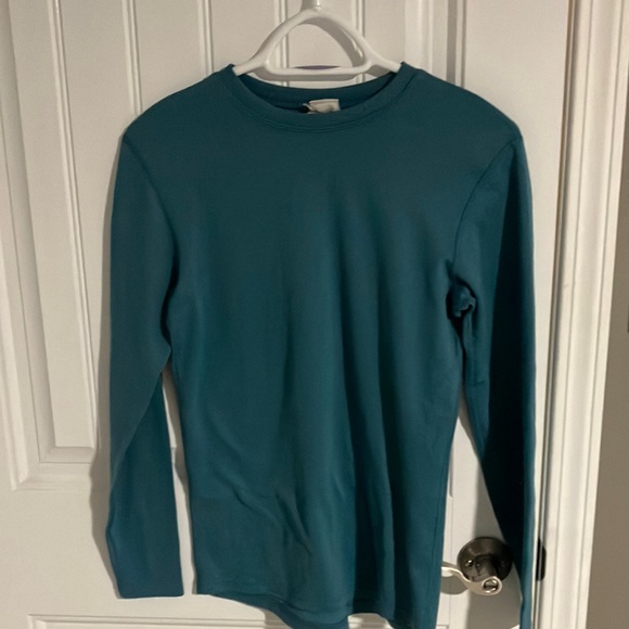 MEC TEE Long Sleeve Knit Green Blue Sz 16 - Picture 1 of 4